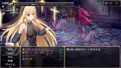 聖なる化身 ～古法儀式と双生の世界～　特徴的な戦闘システムの骨太エロRPG